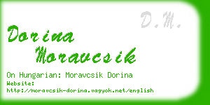 dorina moravcsik business card